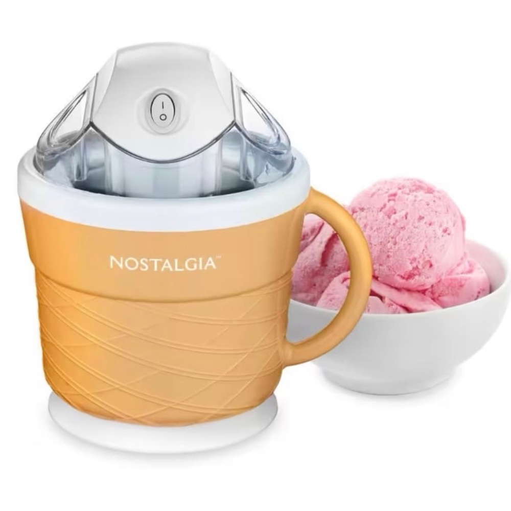 Ice Cream Cone Ice Cream Maker Nostalgia 1.5-Pint Electric Ice Cream Maker